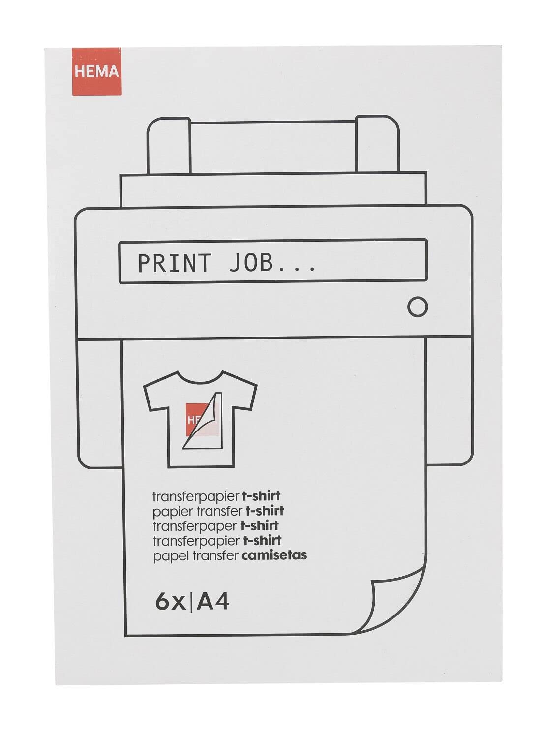 Hema A4 T-Shirt Transfer Paper 6 Pack