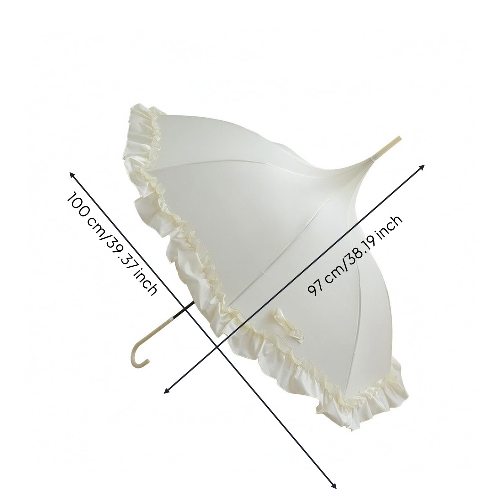 Perfeclan Sombrilla Manual 8 Varillas Fibra Impermeable Sombrilla Estilo Pagoda Ligero la Pongee para Días Lluviosos, 1