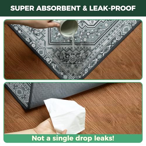 Image of FXW Washable Pee Pads for Dogs, Puppy Pads with Super Absorbent, Specifically Designed for FXW Rollick /Homeplus 32 /40 /45inch 8 Panels Dog Playpen, 71 inch Square, Boho Grey, 1 Packs
