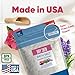 Dry Skin Bath Salt 128 Ounces Epsom Salt with Natural Geranium, Lavender, Ylang Ylang, and Lemon Essential Oils Plus Vitamin C in BPA Free Pouch with Easy Press-Lock Seal