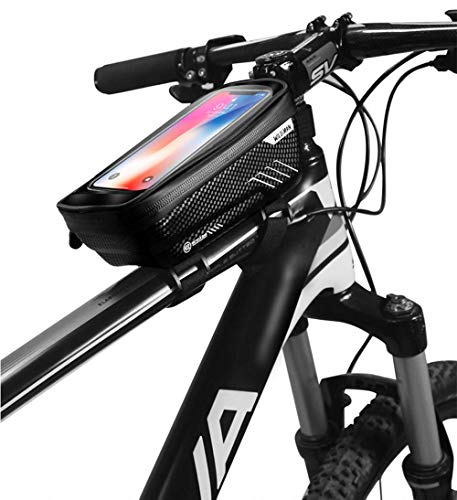 wasserdichte Telefon-Fahrradtasche, Fahrrad-Telefonhalter-Rahmen mit empfindlichem Touchscreen Fahrradlenker Fahrradtasche Lenker MTB-Motorrad