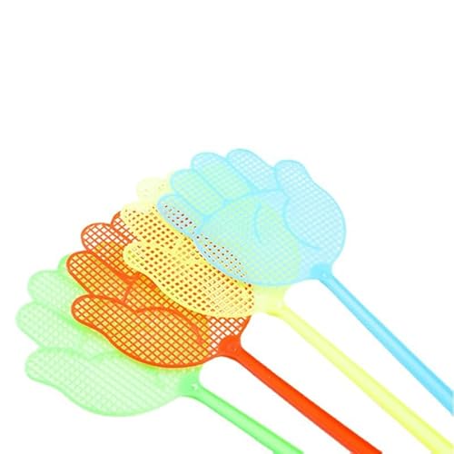 Set of 10 flying swatters hand colourful fly swatters