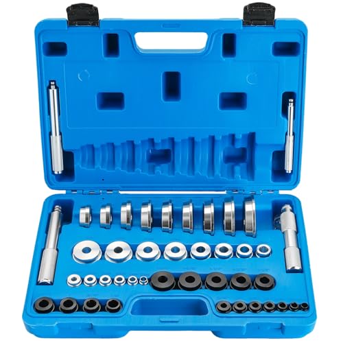 Image of DASBET Bearing Press Kit, 43pcs Bearing Race and Seal Driver Set with 23 Metric & 16 SAE Adapters, Seal Driver Installer Kit w / 4 Handles for Bearing Installation, Bushing Driver Set Bushing Press Kit