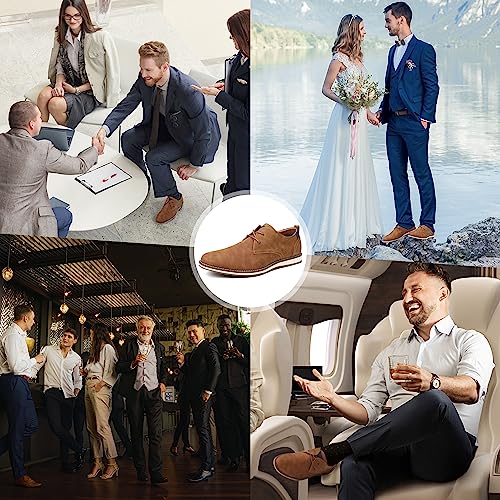 Men's Dress Shoes, Mens Oxford Shoes, Leather Stylish Lace-up Wingtip Brogues, Business Casual Formal Derby Shoe4