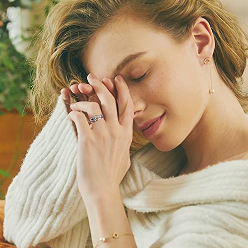 JeweBella Anello Antistress Donna Argento Sterling...