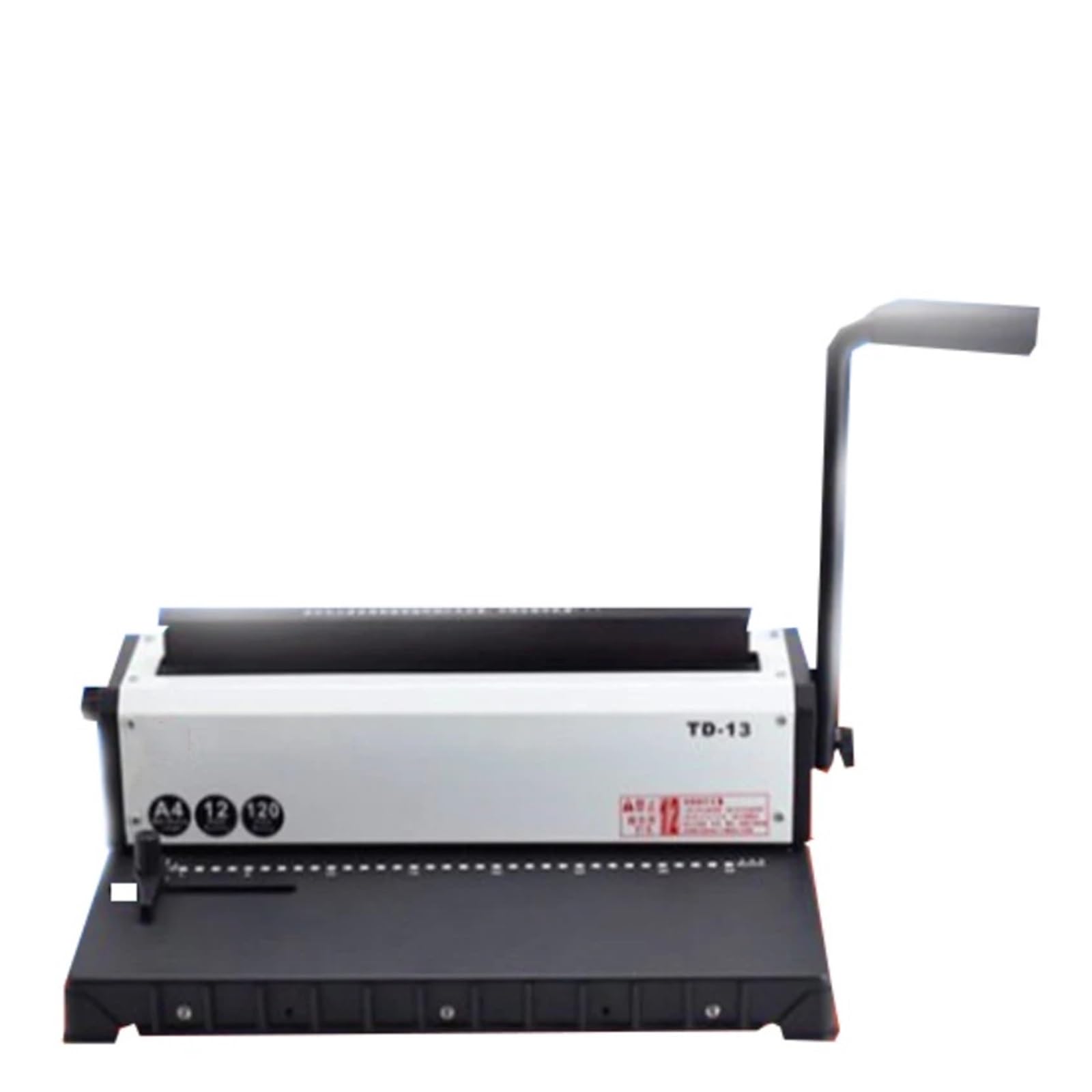 Rilegatrice, TD-13 Macchina rilegatrice a spirale manuale for carta e metallo, perforatrice e rilegatrice for libri con un anello di ferro, forniture for ufficio per scuola e ufficio