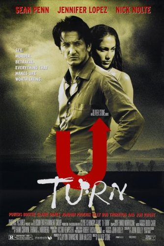 U Turn Movie Poster (27 x 40 Inches - 69cm x 102cm) (1997) Style B -(Sean Penn)(Jennifer Lopez)(Claire Danes)(Nick Nolte)(Joaquin Rafael (Leaf) Phoenix)(Powers Boothe)
