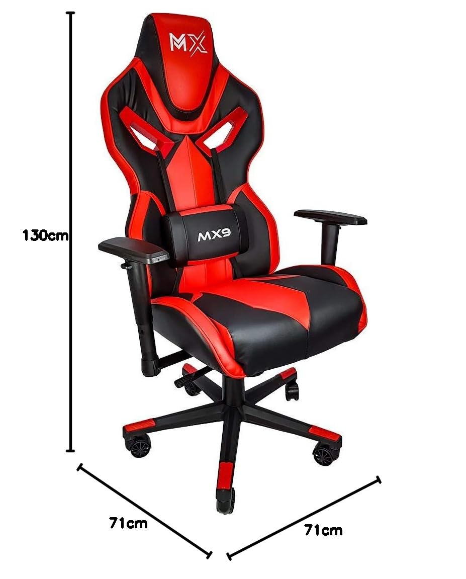 Cadeira Gamer MX9 Giratoria Preto e Vermelho, Mymax, 25.009180