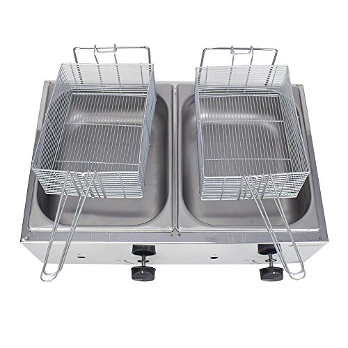Fritadeira a Gás 2 Cubas 5 Litros cada em Aço Inox - Venâncio