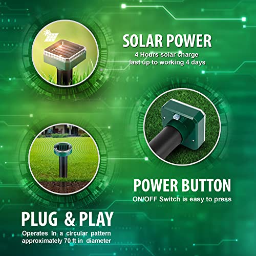 Jefuzh 8P Solar Mole Repellent thumb #4