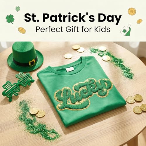 Image of Kids St. Patrick's Day Shirt Boys and Girls Green T-Shirt Clothing 4-12 Years