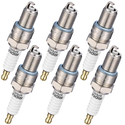 Image of BDFHYK 6578 Iridium Spark Plugs Compatible with Cherokee 300 Special Calais Suburban Dart 2.0L 3.2L 5.0L L4 L6 V8 Replacement for BPR4ES Set of 6