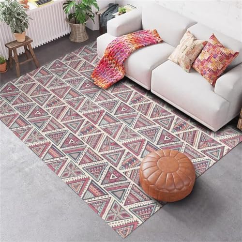 Tapis décoration sans déformation au design géométrique moderne