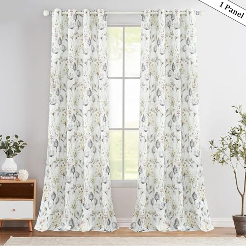 Watercolor Lotus Curtains