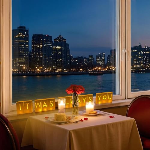 Image of It Was Always You Sign - It was Always You Sign Light Up Letters, Romantic Proposal Anniversary Decorations for Valentines Day Special Night