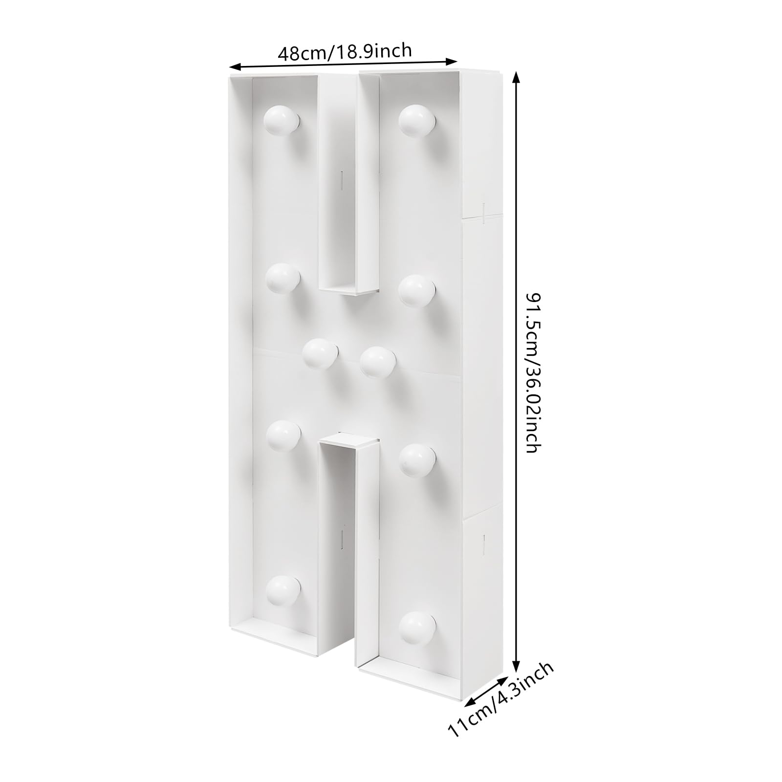 LED Leuchtbuchstaben 91,5 cm Gigantische Leuchtende Buchstaben Deko 3D Dekoration Lichter mit 10 x LED-Birnen Warmes Licht Groß Leuchtbuchstaben Buchstabe für Geburtstag, Jahrestag Party (H)