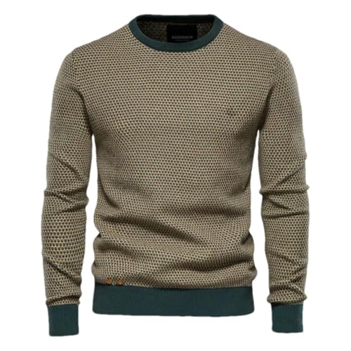 Men's sweater Men round neck color blocking cotton knitwear casual pullover Spring and Autumn men's stripe sweater3