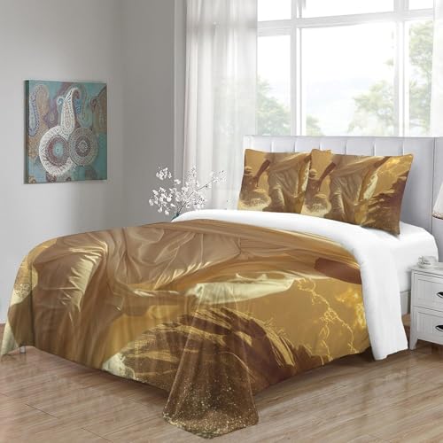 Housse de couette Jésus 3D ensemble de literie microfibre super king - 5