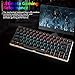 immagine 5Tastiera Meccanica da Computer Gaming, USB Cablata 82 Tasti Anti-Ghosting Blue Switch Tastiera Gioco Arcobaleno Multicolore Illuminata Backlit, Mechanical Keyboard Compatta Ergonomica Nero