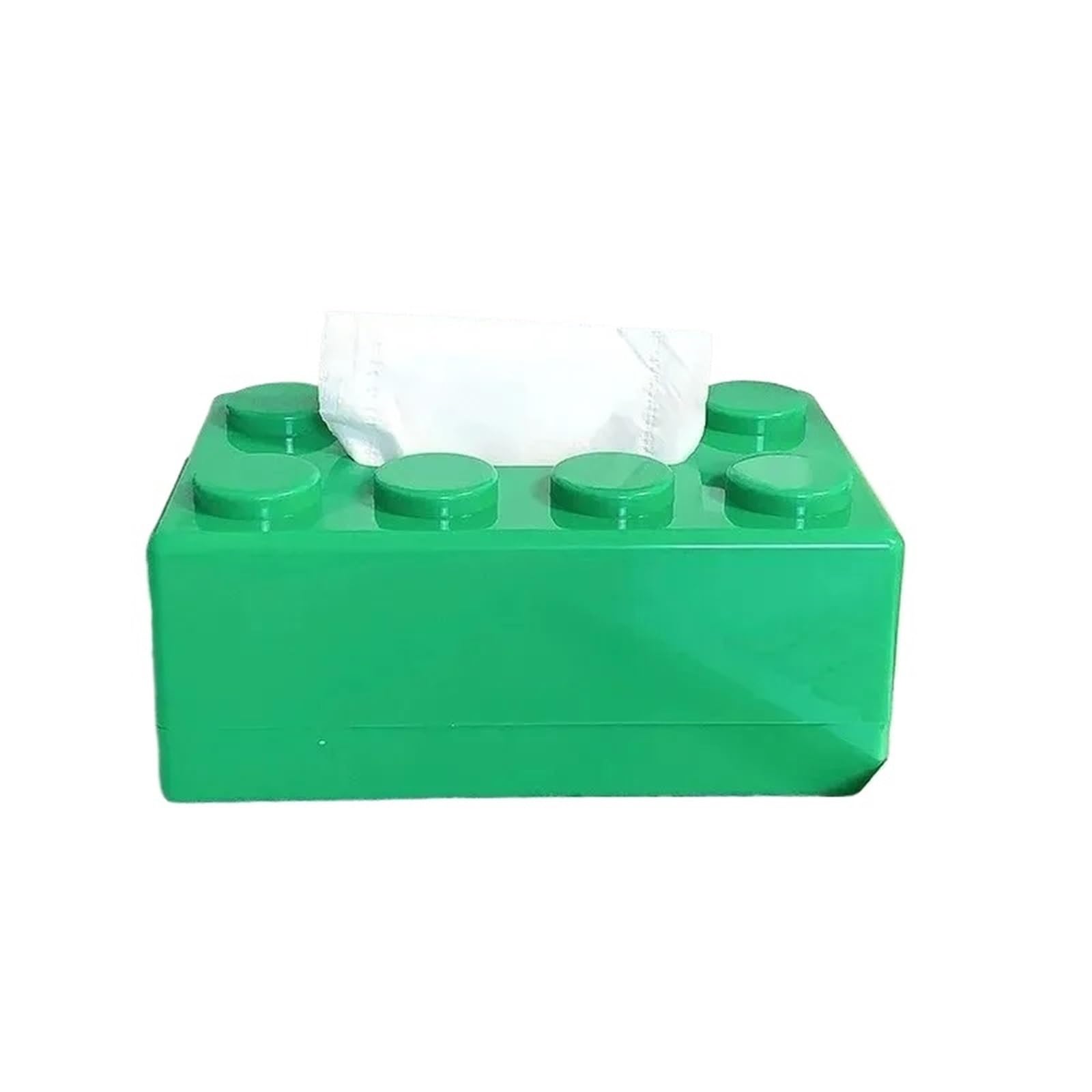 1PC Creative Building Block Tissue Box With For Household Napkins Paper Drawer Storage for Office Home(Green)