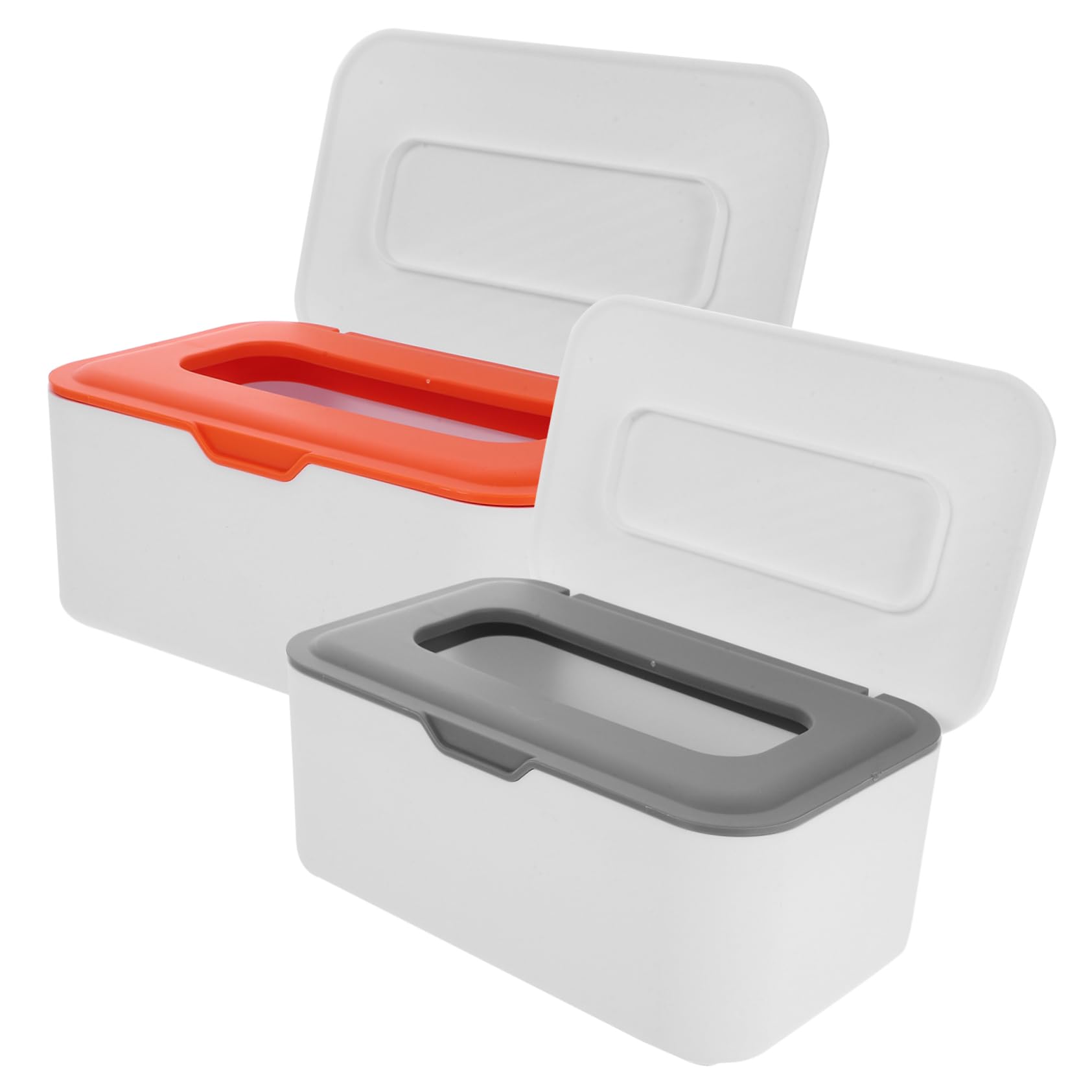 Abaodam Distributeur de Lingettes Humides Étanche en PP, Boîte à Mouchoirs Élégante et Pratique pour Salle de Bain et Salon, Lot de 2 Pièces avec Accès Facile