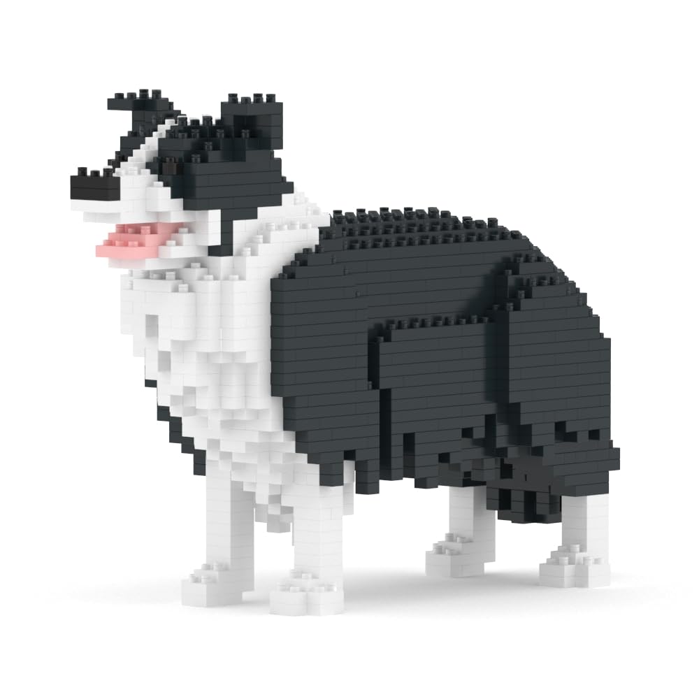 JEKCA | Border Collie 01S-M01 - zestaw klocków budowlanych, rzeźby w blokach budowlanych, zestaw kolekcjonerski, idealny pomysł na prezent