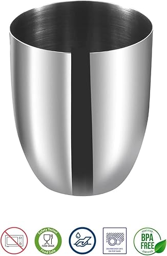 Miniatura 2 de Vinod Vasos de acero inoxidable de alta calidad de 12 onzas, juego de 4 vasos de agua para beber agua, vasos de metal de primera calidad, vasos de