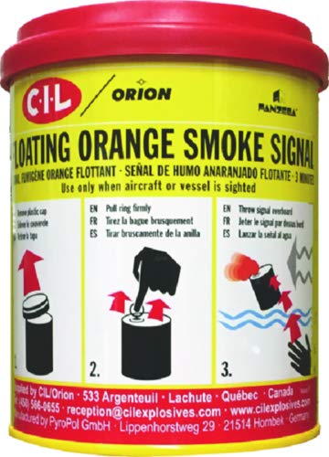 Orion Signal Products 801 FLOATING ORANGE SMOKE SOLAS @4 ORANGE FLOATING SMOKE SIGNAL