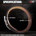 Leder Powerlifting Gürtel mit Stahlschnalle - Gewichthebergürtel für Powerlifting, Weightlifting Belt for Bodybuilding, Krafttraining, Größe S/M/L – Bild 5