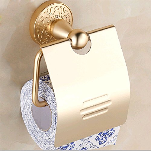 BIAN-Modern bathroom toilet paper holder chrome-plated brass Towel rack padded waterproof paper basket