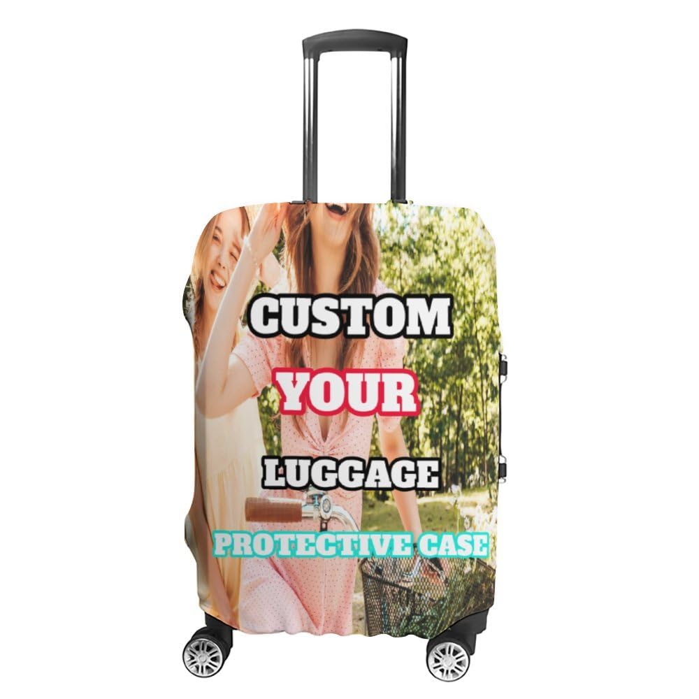 SLHFPXCustom Luggage Protective Case Personalized Customize Elastic And  Scalable Suitcase Cover Protector,Add Your Design On Luggage Cover