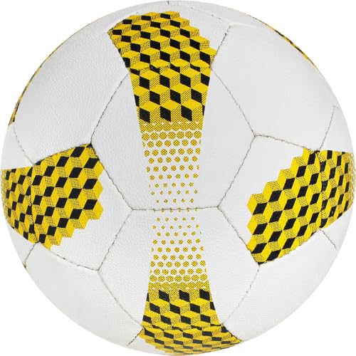 Image of Cosco Synthetic Hi-Power Volley Ball, Size 4 (White /Black /Yellow)