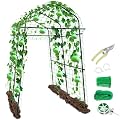 Tetutor Tall Garden Arch Trellis for Climbing Plants Outdoor,7 ft Arbor Large Arch Tunnel Trellis, Metal Cucumber Trellis, Plant Support Archway Garden Trellis for Vegetables Fruits Flowers Yard