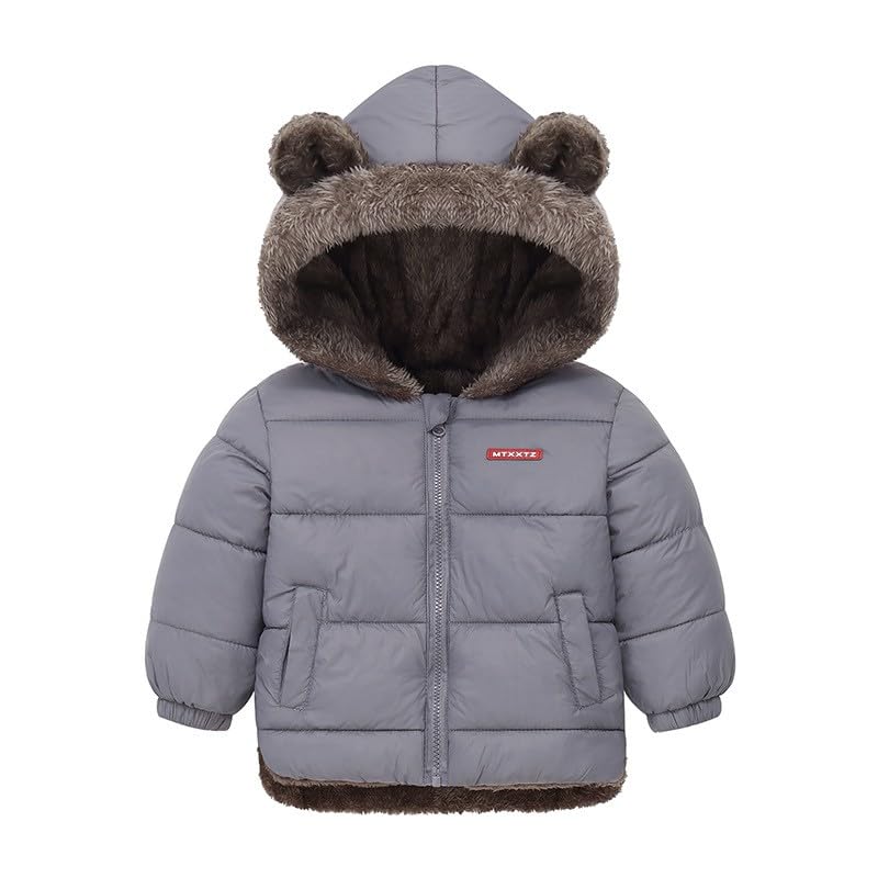 Toddler Boys Girls Winter Coat Sherp𝐚 Lined Hooded Puffer Jacket Lightweight Padded Down Jacket Quilted Pajamas Boys2