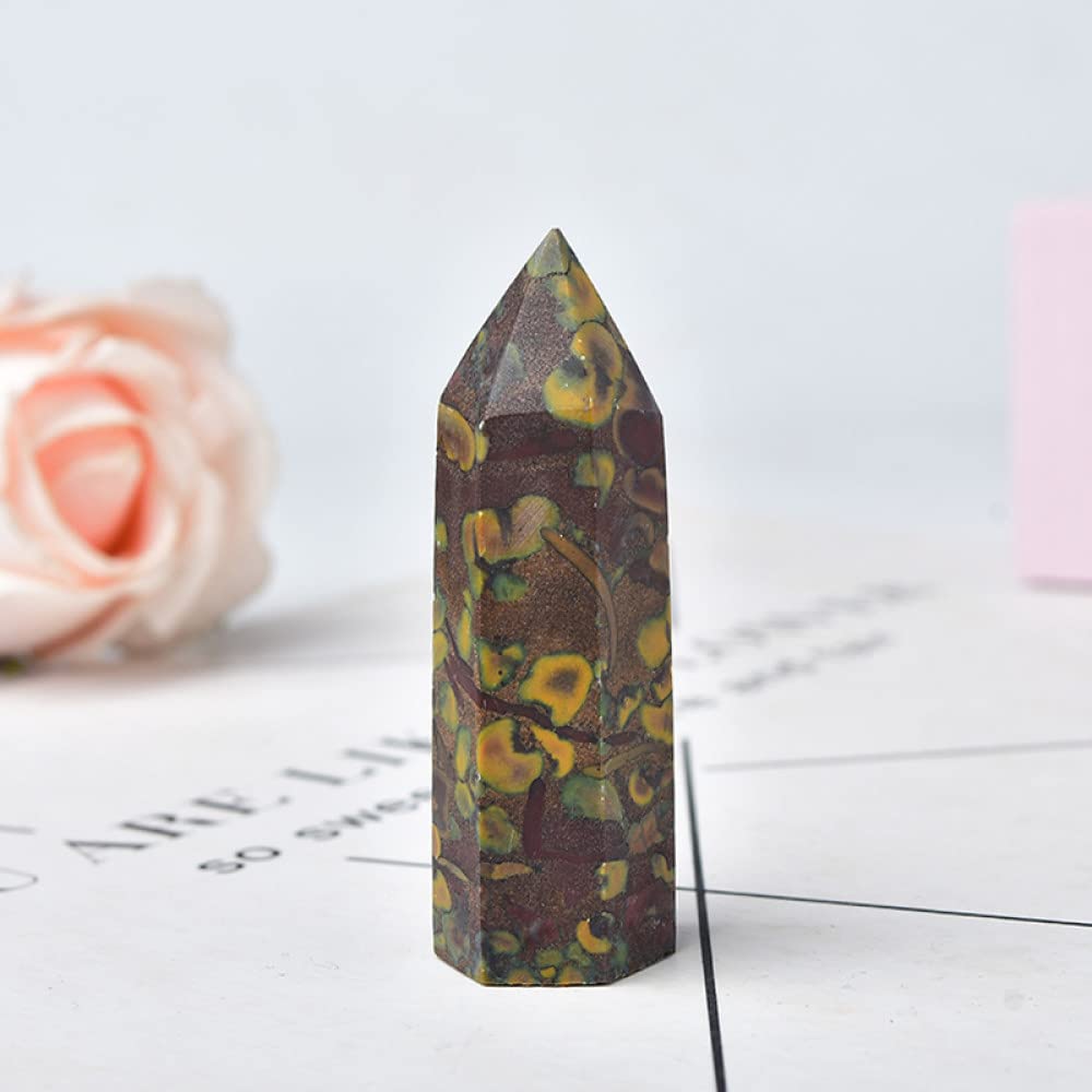 Pierre de guérison jaspe cristal point quartz pour décoration maison 60mm