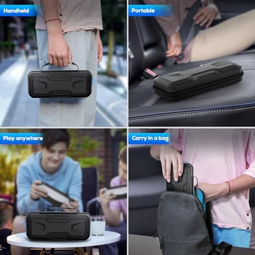 FYOUNG 3 in 1 Accessories Case Bundle for Playstation Portal | Carrying Case & Hard PC Clear Cover with Screen Protector, Protective Case & Hard Shell Travel Handbag for PS5 Portal - Image 7