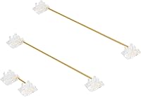 Vista 6 de ZugGear DUROCK - Estabilizador de montaje de placa transparente transparente con cables chapados en oro compatible con estabilizadores de placa