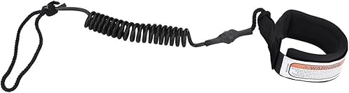 Remo de pie, cuerda de pierna de resorte, correa de surf, snowboard, correa de surf, correa en espiral de 0.197 pulgadas en espiral, 4 correas para