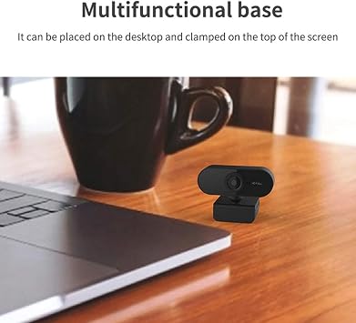 Webcam with Microphone, 1080P Desktop/Laptop Computer Camera, USB Webcam Plug and Play, PC Webcam for Live Streaming, Video Call, Conference, Recording, Online Classes, Game(Black)