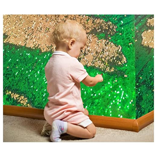 penepico Sensory Wall Sequin Flip Fabric for Kids,0.2" Large Sequins Sensory Graffiti Fabric for Toddlers on The Floor/Wall/Desk,Tactile Stimulation,Reversible Glitter Fabric for Children