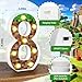 LANGFON Pixel Light Up Numbers Led Pixel Light for Home Birthday Party Decoration, Game Theme Lighting Pixel Numbers Table Centerpiece for Gamer Room Decor Gaming Gift Birthday Light up Sign (Number 8