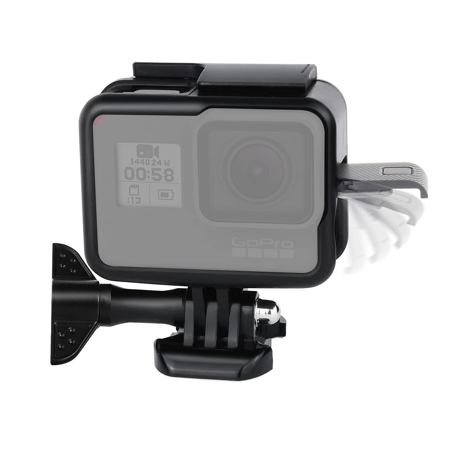 Soporte de carcasa para cámara GoPro Hero7 Hero6 Hero5 (2018), color negro