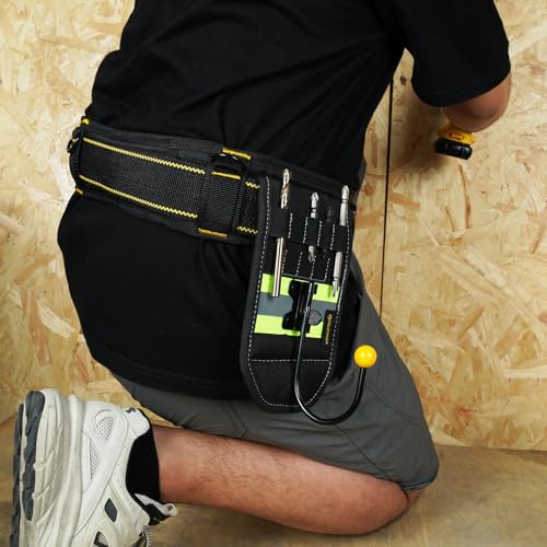 Image of MELOTOUGH Tool Belt Holder Tool Belt Hook Drill Bit Tote Hammer Holder | Multi-Function Tool Belt Hook, Tape Measure Clip, Drill Bit Tote, Hammer Loop, Fits Cordless Drills & Power Tools