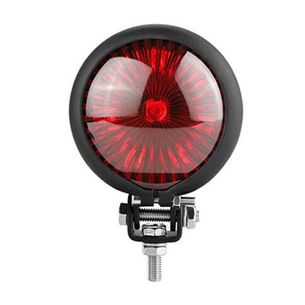 TOTMOX 12V Tylne światło LED motocyklowe Czarne metalowe tylne światło hamulcowe do Harley Chopper Bobber Cafe Racer wodoodporne