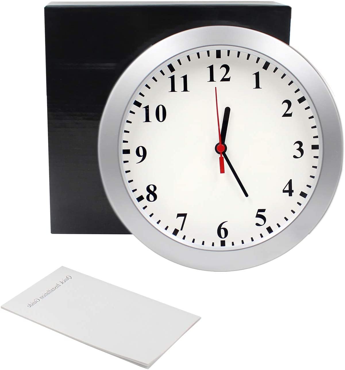Pelay Reloj de pared WiFi cámara inalámbrica niñera Cam 1080P grabadora de vídeo | Detección de movimiento, grabación en bucle, seguridad para el hogar para interiores