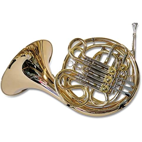 Original Symphony Wester Wild French Horn/Double Brass Horn JS1080 °F/B, Gold with Deluxe Hardshell Case and Accessories - New Cover