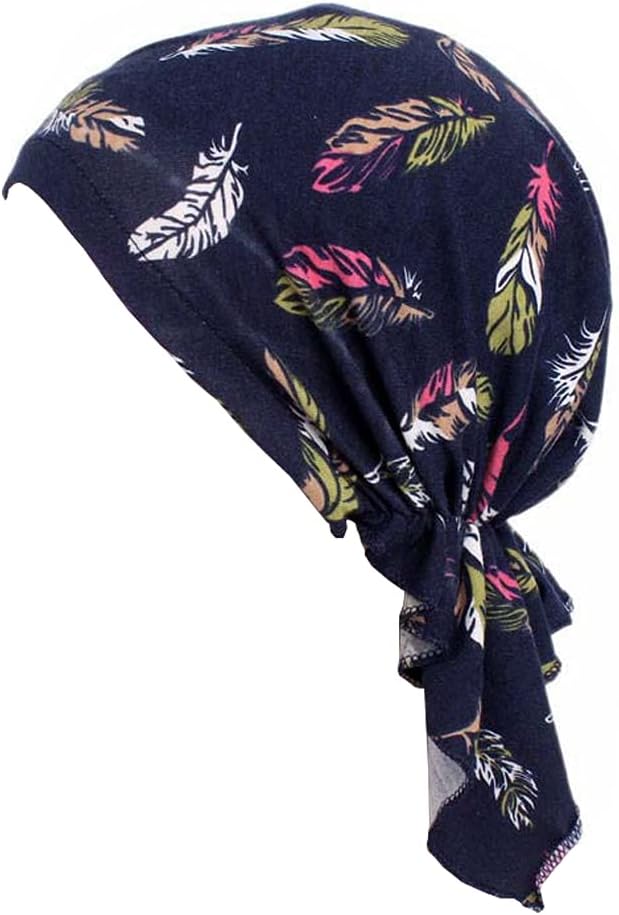 beauty YFJH Women Printed Cotton Sleep Turban, Chemo Beanie for Hair Loss image 2