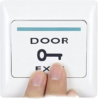 Automatic Gate Opener White Switch Exit Button Switch/Access Switch/Access Control System Kit Silver Alloy Relay Switch for Door Gate Operator Hardware Kit for Security