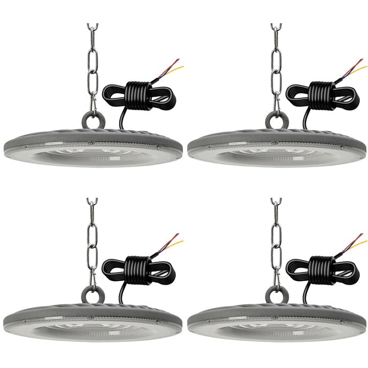 UFO high bay lumière 150W projecteur LED industriel 6500K 4pcs