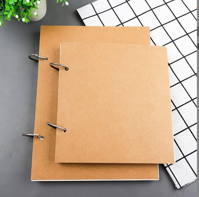 スケッチブッグ 画用紙 100枚 クラフトカバー 絵画ノート 取り外し リンクタイプ 色鉛筆画ノート イラスト 落書き 模写 メモ 画材 スケッチ用 絵画用紙 子供 大人 初心者 プロ 学校 旅行 野外用 2セット 白 驚きの価格が実現